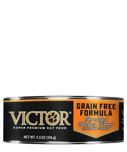 Victor Grain Free Formula Shredded Chicken Dinner Cuts in Gravy Cat Food