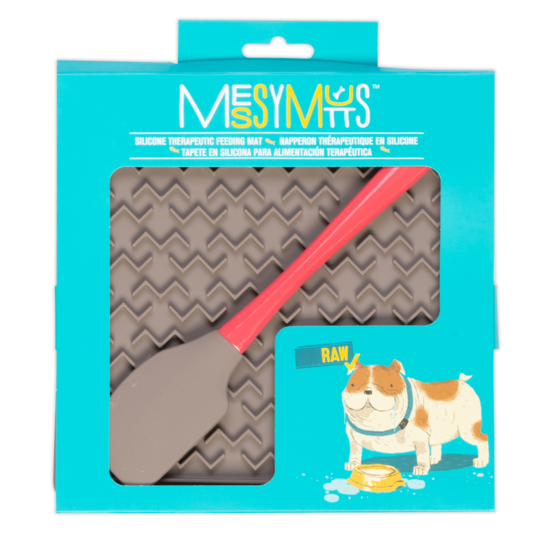 Messy Mutts Silicone Therapeutic Feeding Mat with Silicone Spatula