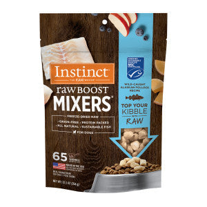 Instinct Grain Free Freeze Dried Raw Boost Mixers Wild-Caught Alaskan Pollock Recipe Dog Food